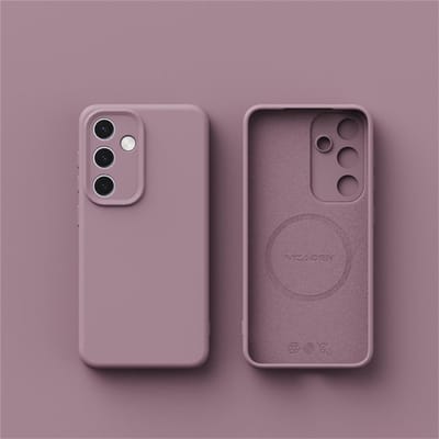 Originele Vloeibare Siliconen Voor Magsafe Magnetische Hoes Voor Samsung S25 S24 S23 S22 Ultra Plus A56 A16 A55 A54 Draadloos Opladen Cover For Samsung S25Plus gray