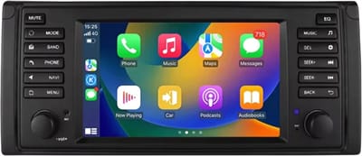 Autoradio met bluetooth - Carplay - Voor BMW 5 Series E39, X5 E53, M5 (1996-2003) - Geschikt voor Apple en Android - Stereo - Navigatie - Navigatiesysteem auto - 2GB 32GB