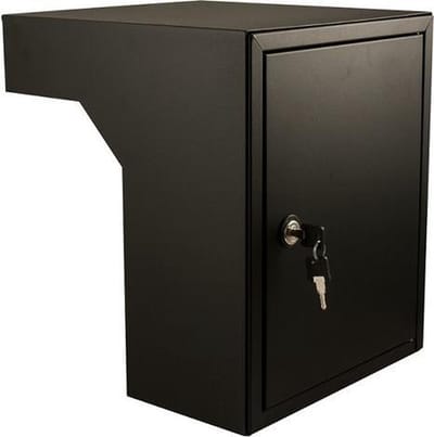 Brievenbus inbouwkast Zwart 35 - 50 cm incl. slot