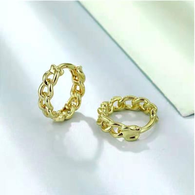 Gading® dames unisex Klapoorringen - staak dames heren Oorbellen - goudkleurig rond buis - 9mm-3mm