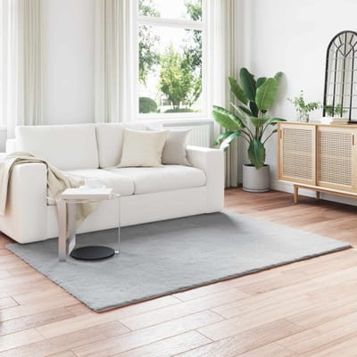 vidaXL - Antislip - vloerkleed - van - imitatie - konijnenbont - OLITE - Grijs