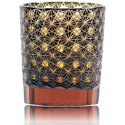 Handgemaakte Japanse stijl Edo Kiriko Whiskey glazen beker gekleurd met de hand gesneden om glazen te doorzichtige gekleurde ouderwetse glazen 240ml