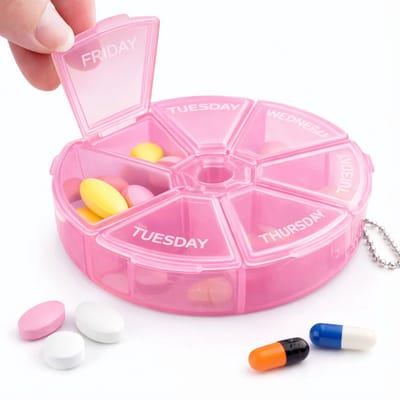 Pillendoosje I Pillendoos I Medicijn doosje I Tablet Dispenser I Pil Box I 7 dagen I Roze