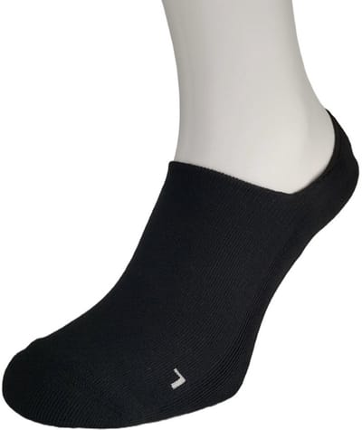 Bonnie Doon Vochtregulerende Invisible Cool Sneaker sok Zwart maat 35-36 Coolmax© - Anti slip hak - Anatomisch design - goede pasvorm - Vlakke teennaad - Vochtregulerend - onzichtbaar - badstof zool - sneaker - zakt niet af - Black - BD240001.101