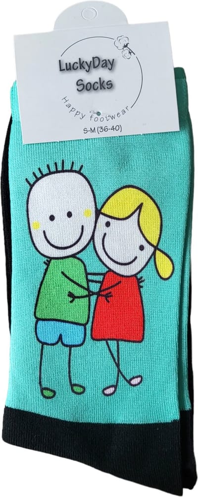 Verjaardags cadeau - Love sokken - Verliefd Print sokken - vrolijke sokken - valentijn cadeau - ik hou van jou - grappige sokken - Schattig - leuke dames en heren sokken - moederdag - vaderdag - Sokken waar je vrolijk van wordt - Maat 36-40