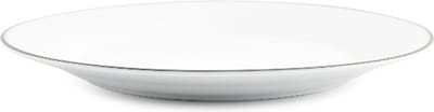 BonBistro Plat bord 24cm green rim Basic White (Set van 6)