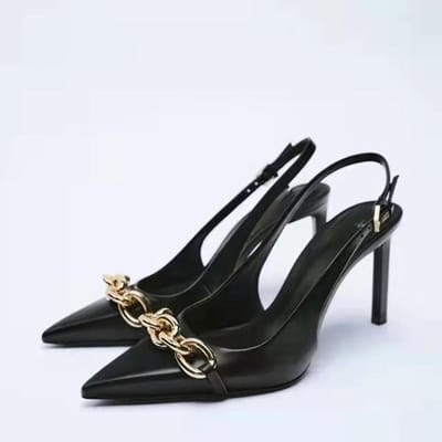 Traf Fashion Party Hoge Hakken Sexy Zwarte Blauwe Pumps Puntige Hak Sandalen Dames Avond Elegant Satijn Hakken Vrouwen Casual Schoenen 38 zwart