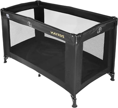 Campingbed - Reisbed - Kind Reizen - Inclusief Draagtas - 120 x 60 cm - Zwart
