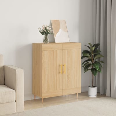 vidaXL - Dressoir - 69,5x34x90 - cm - bewerkt - hout - sonoma - eikenkleurig