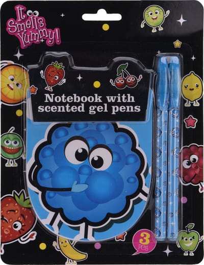 Notitieboek en 2 Gelpenen met geur | It’s Smells Yummy ! | Verjaardagcadeau | Sinterklaaskadeau
