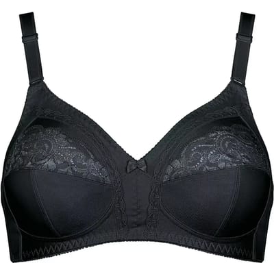 Triumph BH Claudette 104 N - Kanten Bh zonder beugels - Klassieke senioren bh - Stevige ondersteuning - 75B - Zwart