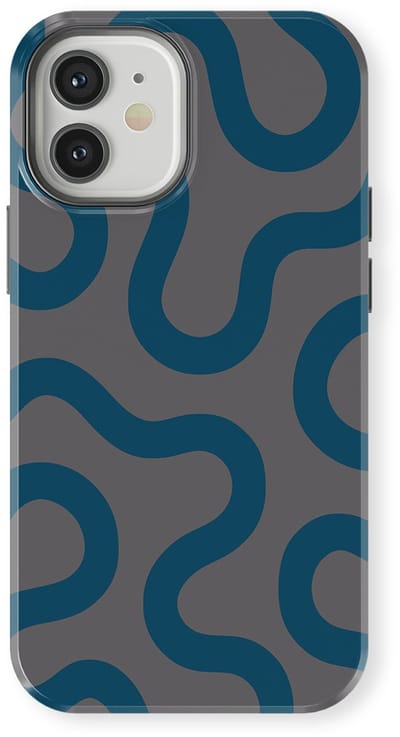 DripCase Motion Flow Tough Hoesje geschikt voor iPhone 12 | Backcover met Mag | Trendy Design | Valbescherming | Shadow Waves