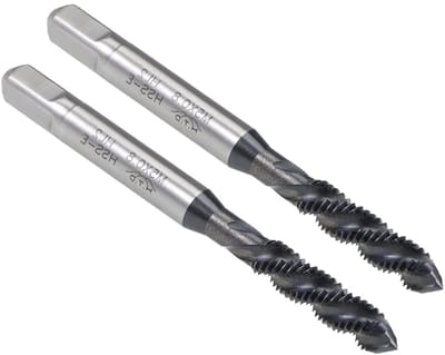Dailygoody - Spiraalvormige schroefdraadtappen - M5 x 0,8 mm - H2-tolerantie - Geschikt voor blinde gaten - HSS-nitruratiecoating - Voor diverse