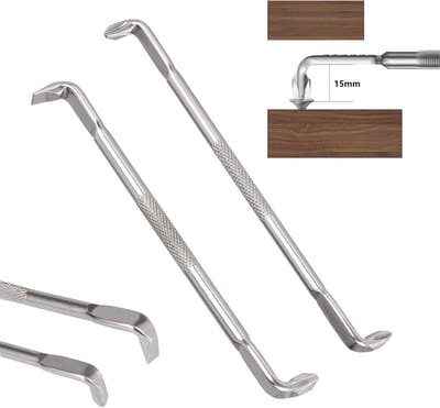 Hoekschroevendraaierset - Z-type dubbelkop - Kleine ruimtes - Magnetische punt - 130 mm - Zilver
