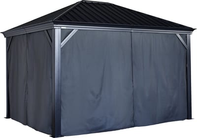 Sojag Gordijnen inclusief clips voor paviljoen Marsala 1216 - Zwart