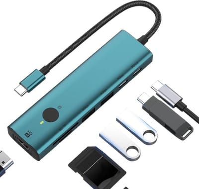USB Verdeler - 7 Poorten Hub - Snelle Data Overdracht - Met Slaapschermfunctie - 16.5 x 9.5 x 2.8 cm