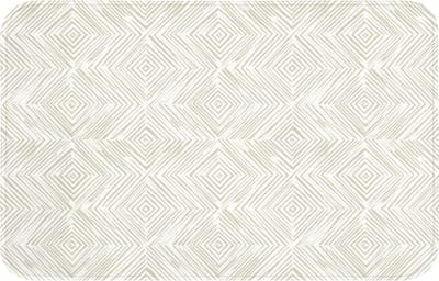 WC mat 80x50 cm - Antislip - Abstract - Ruiten - Beige - Toiletmat - Vloermat - Douchemat - Toilet tapijt - Toiletmatten