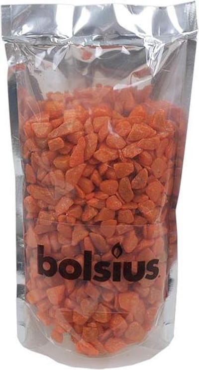 Decoratieve Stenen Oranje Bolsius - 500GR - Decoratie - Sierstenen - Gekleurde Kiezels Decoratief - Kaars / Bloempot / Vaas / Bloemstuk versiering