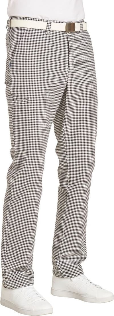 Leiber Kook- en bakkersbroek voor heren 12/7460/25 zwart/wit