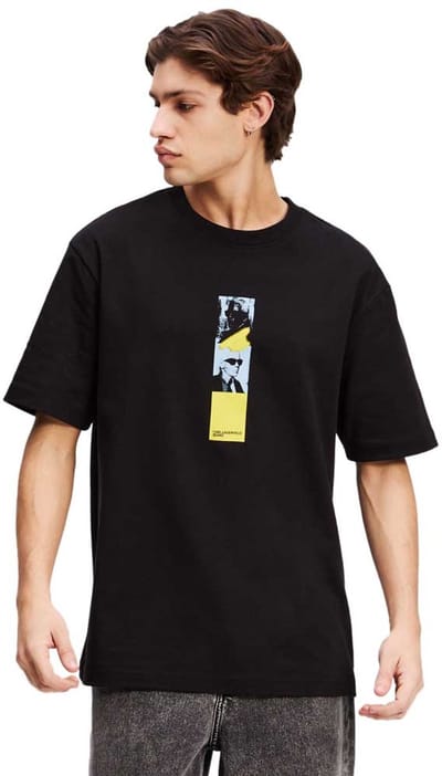 Karl Lagerfeld Jeans Relax Repeated Karl T-shirt Met Korte Mouwen Zwart S Man