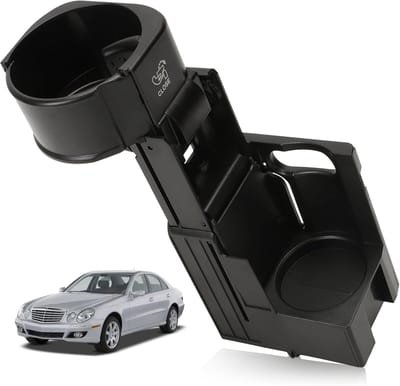 SnelShoppen - Cupholder voor Auto Center Console E-Class W211 S211 CLS C219 Hoogwaardige Plastic Duurzaam en Eenvoudig te Installeren