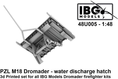 IBG Models Modelbouwpakket - 48U005 3D-geprinte Upgradeset - Waterafvoerluik voor PZL M18 Dromader Resin onderdeel - 1:48 - Modelbouw