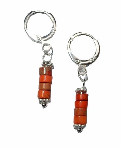 Zilveren Jaspis Rood Oorringen