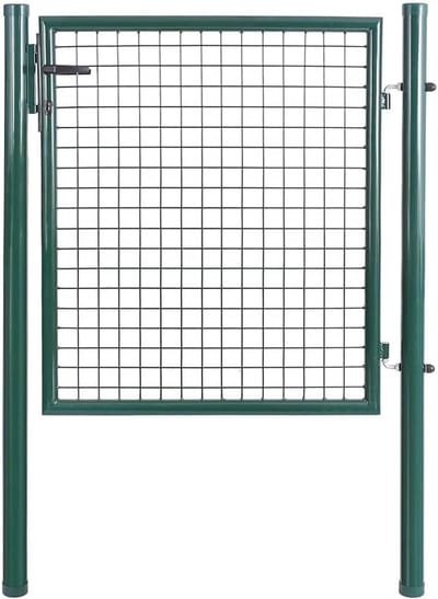 Sterke Stalen Tuinpoort Groen 100x150 cm met Slot en Sleutels