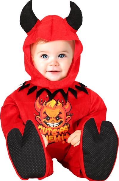 Fiestas Guirca - Babykostuum duivel “cute as hell - 18-24 maanden - Carnavalskleding - Carnaval - carnavalskleding 2027 - Carnaval kostuum