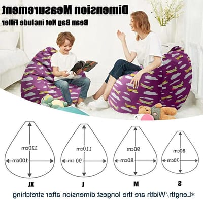Zitzakhoes Katoen Linnen - Luie Bankhoes - Ontspannen Zitten - Met Handgreep - 100x120cm - Koffiebruin