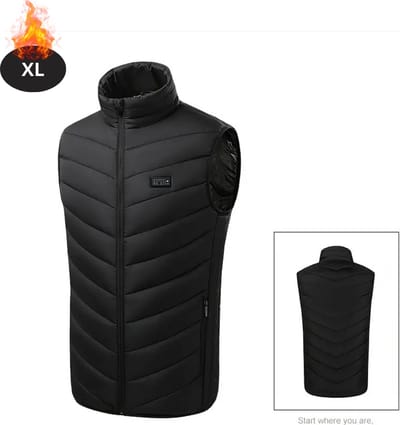 Livano Verwarmde Bodywarmer - Elektrische Bodywarmer - Heated Vest - Jas - Kleding - Oplaadbaar - Heren - Zwart - Maat XL