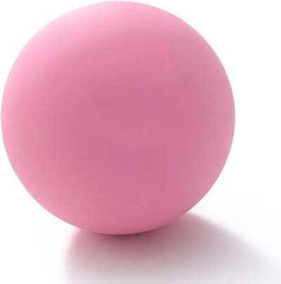 Diepe Weefselmassagebal voor Ontspanning en Spierherstel - Set van 2 Rubberen Massageballen voor Yoga en Myofasciale Therapie (Roze)