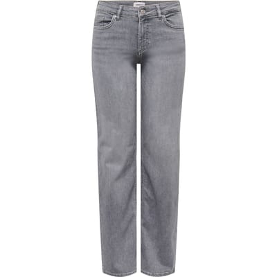 Only grijze dames jeans   Blush   Regular waist   Stonewash wassing   Straight fit   5-Pocket zakken   Knoop- en ritssluiting   Duurzaam   Regular