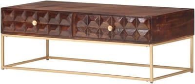 Salontafel Mangohout - Bijzettafel Hout - Woonkamer Inrichten - Handgemaakt Tropisch Hardhout - 112 x 50 x 40 cm - Origineel