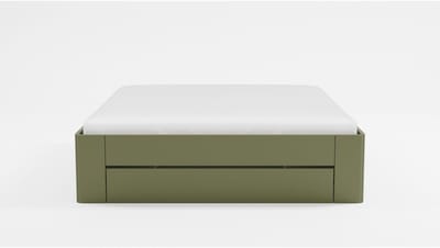 B Bright Bed Fresh 500 met 3 opbergladen - 160 x 220 cm - rietgroen