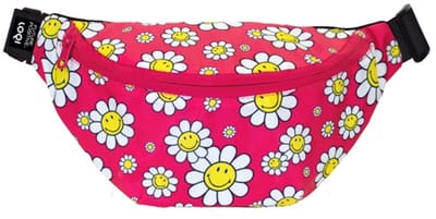 LOQI Bum Bag Large - Flowers Raspberry gerecycled
