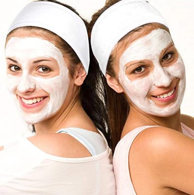 Hiden - Spa hoofdband - Hoofdband Dames - Haarband Dames - Haarband Make up - Haaraccessoires - Make up - Badkamer - Wit