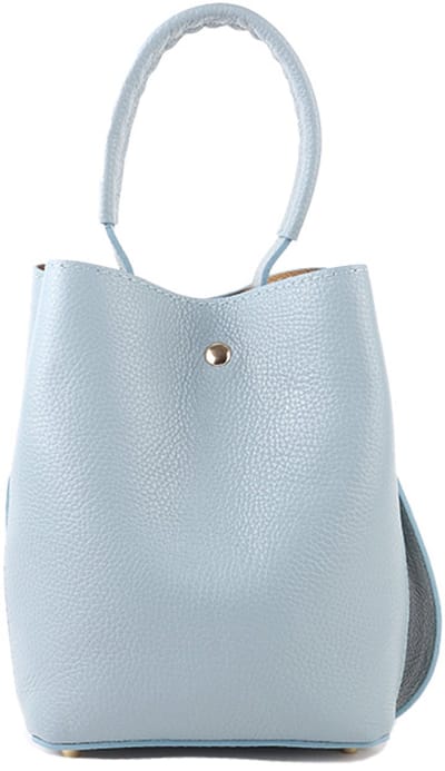 Giuliano lederen handtas Airah - Dames - Made in Italy - Licht blauw