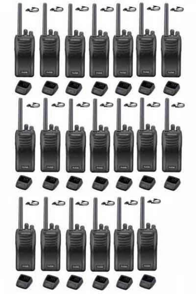 Set van 20 stuks Kenwood TK-3501 met D-shape oortje en tafelladers
