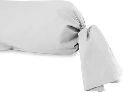 SnelShoppen - Luxe Katoenen Bolster Kussenhoes 45x185 cm - Wit - Perfect voor Slaapkamer, Woonkamer, Camping en Decoratie - 100% Katoen, Wasbaar tot 6