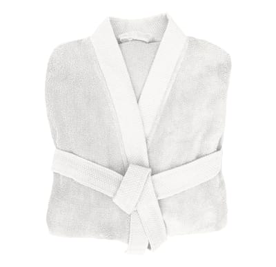 Heckettlane Badjas Katoen Premium - White - Maat M - Badjas 100% Katoen - Badjas / Kamerjas Dames - Badjas / Kamerjas Heren