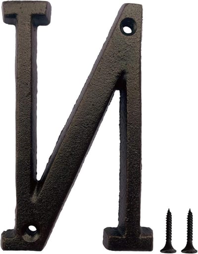 Huisnummer Metaal - Adresnummer Decoratie - Huis Verfraaien - Gietijzer Stevig - 5.1 inch - Zwart