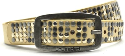 3 cm dames riem Unleaded - ecru studriem - Maat 95 - Totale lengte riem 110 cm