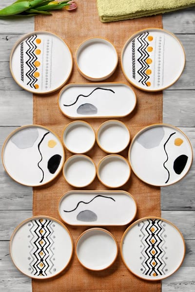 Asir - Ontbijtset - 14 stuks - Veelkleurig - 25 x 11 x 3,5 cm