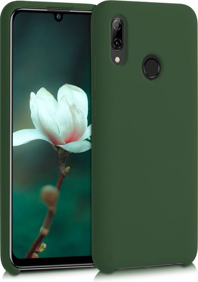 kwmobile telefoonhoesje geschikt voor Huawei P Smart (2019) - Hoesje met siliconen coating - Smartphone case in donkergroen