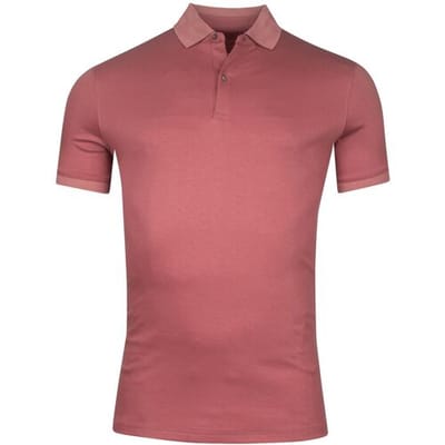 Giordano Lino Liquid Cotton Short Sleeve Polo Mauve / male