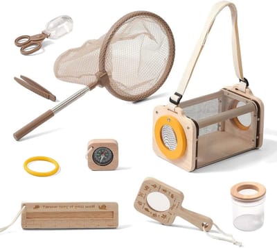 Natuur Verkenner Set - Kinder Avontuur - Buiten Ontdekken - 8 Delig Hout - 195 x 225 x 135 cm