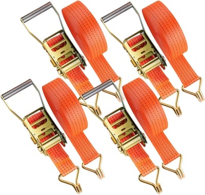 Spanbanden Set - Ratelsysteem - Lading Zekeren - Veilig Stuursysteem - 4 Delig - Zwart