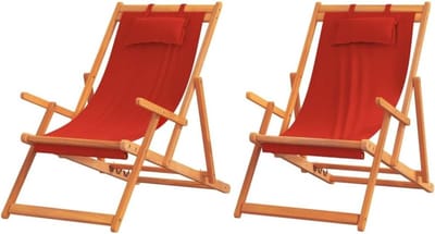Strandstoelen 2 stuks - Tuinstoelen Klapstoelen - Ontspannen Buiten Zitten - Verstelbaar in 3 standen - 60 x 127 cm