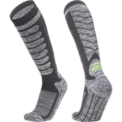 Chaussettes de ski longues pour sports d'hiver chaussettes de randonnée ski et snowboard 35-39 gris foncé